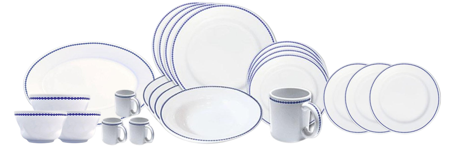 HF Coors Blue Chain ceramic dinnerware