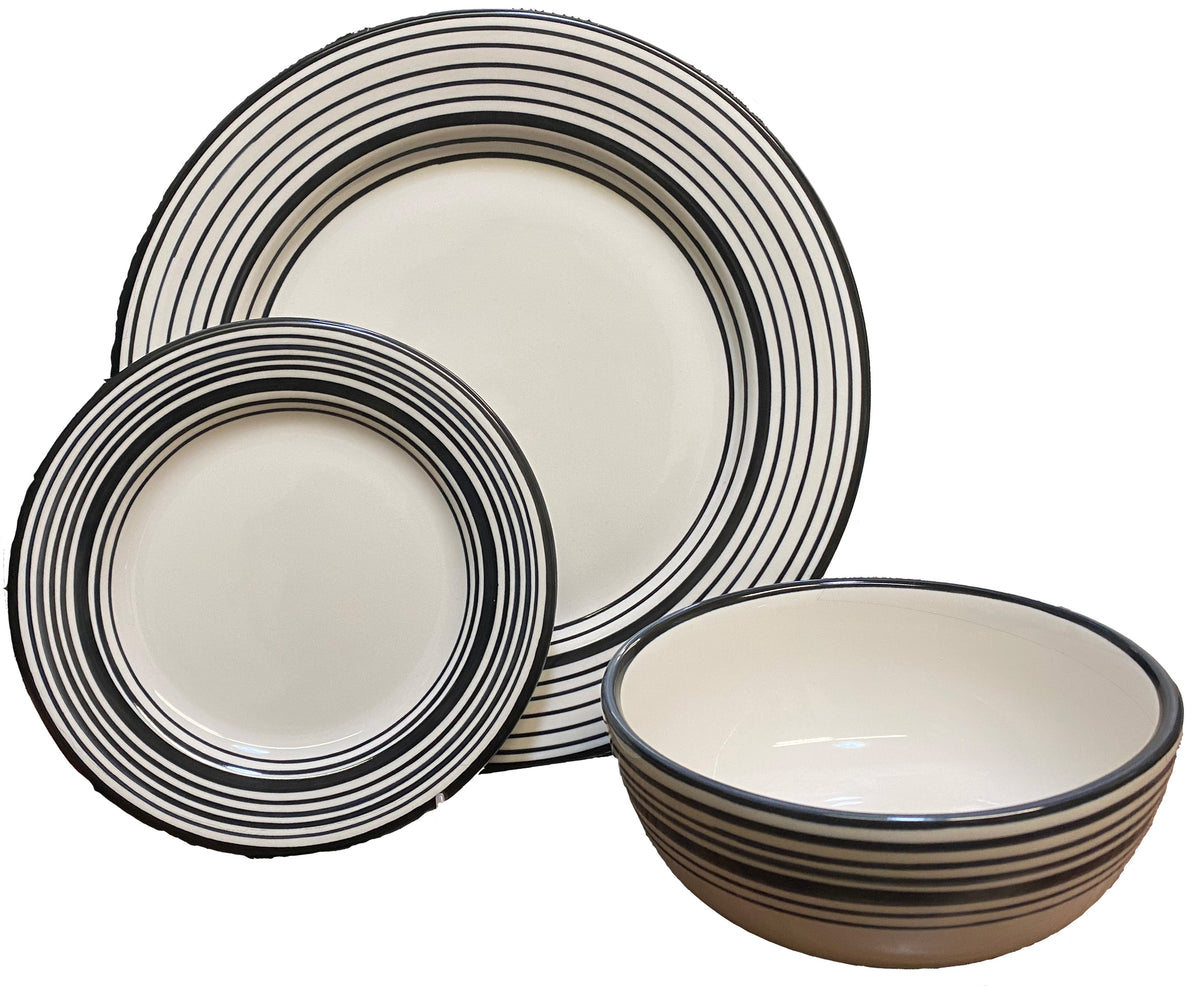 HF Coors Tuxedo ceramic dinnerware