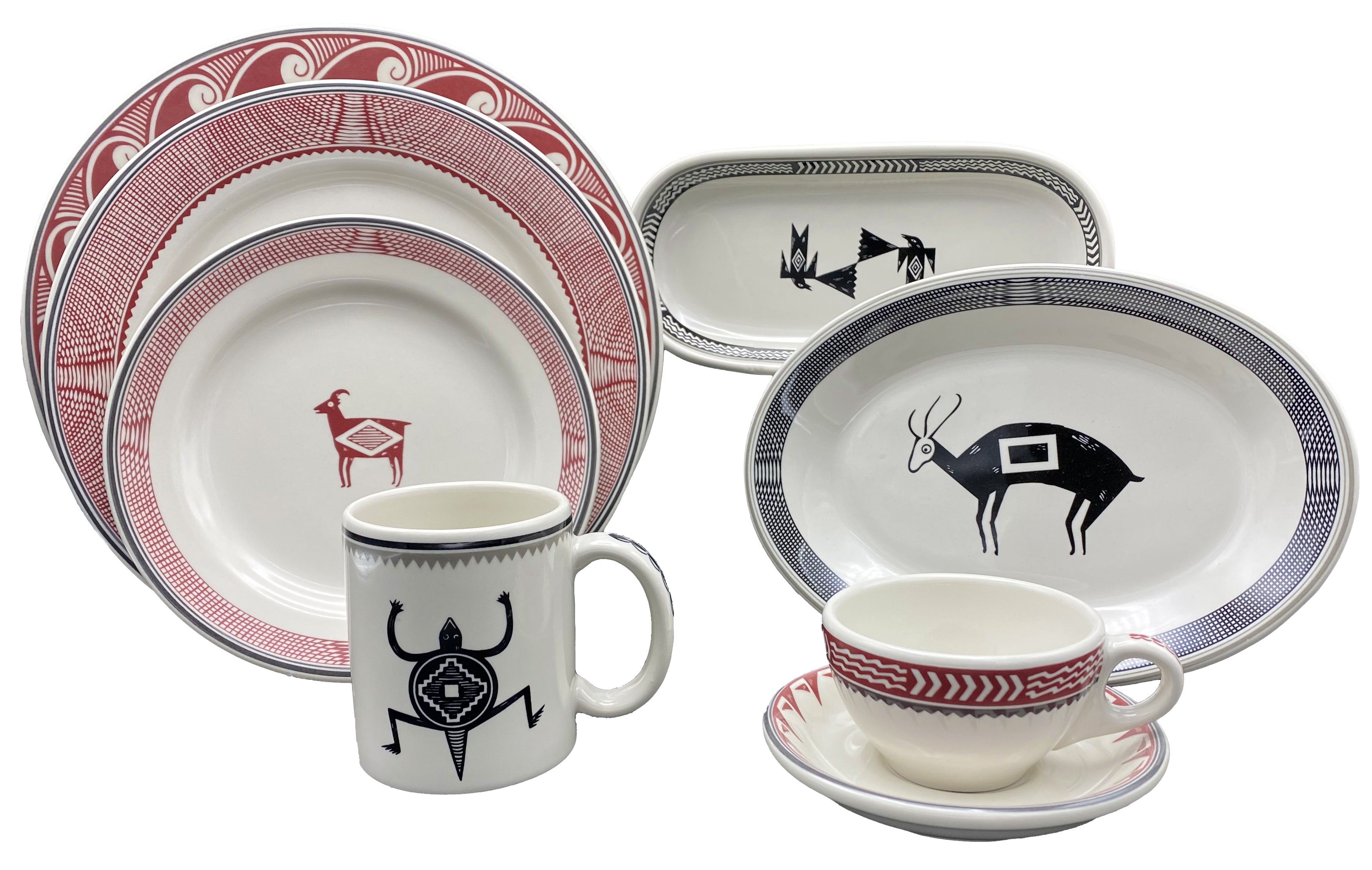 HF Coors Mimbreno ceramic dinnerware