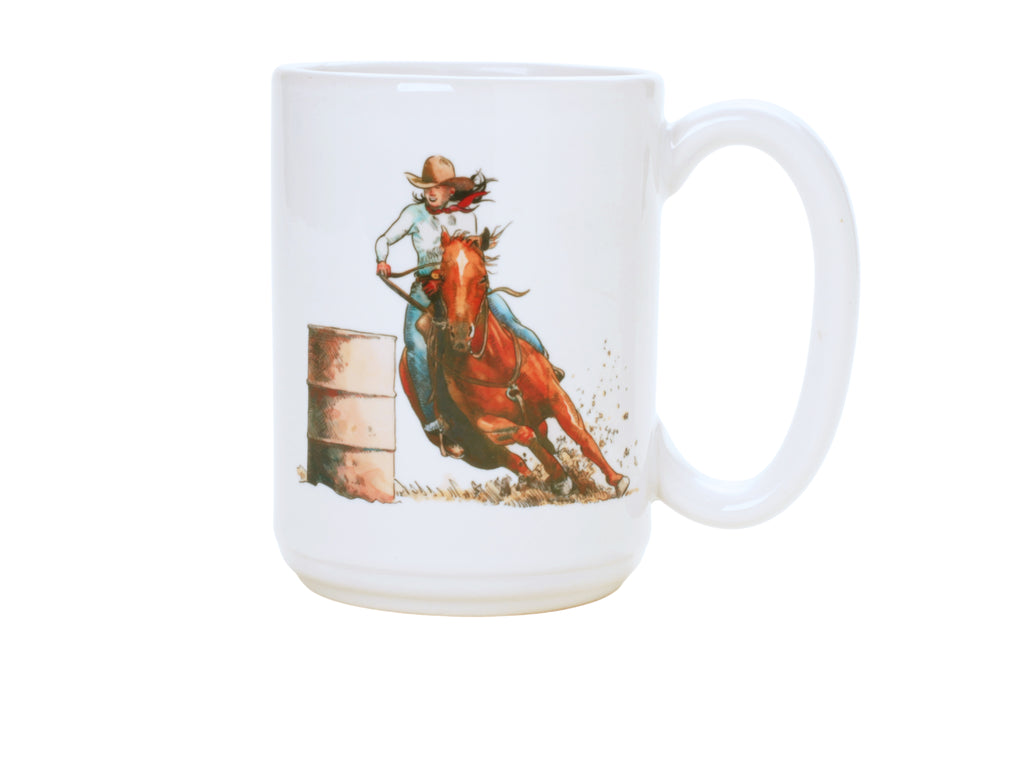 Mug - Woman Barrel Racer | Rodeo 15 oz
