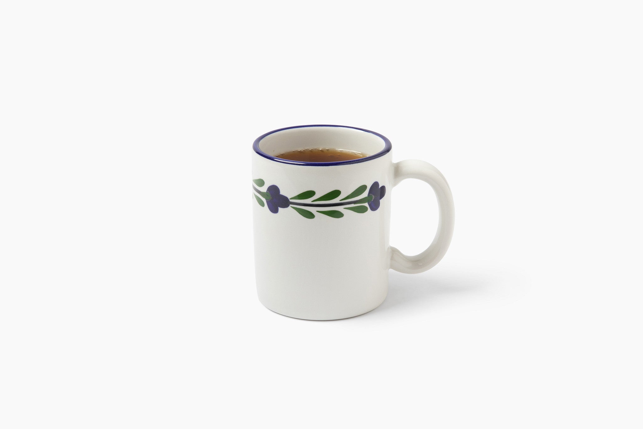 Bella Flora Mug Set – Set of 4 in White, Blue & Green