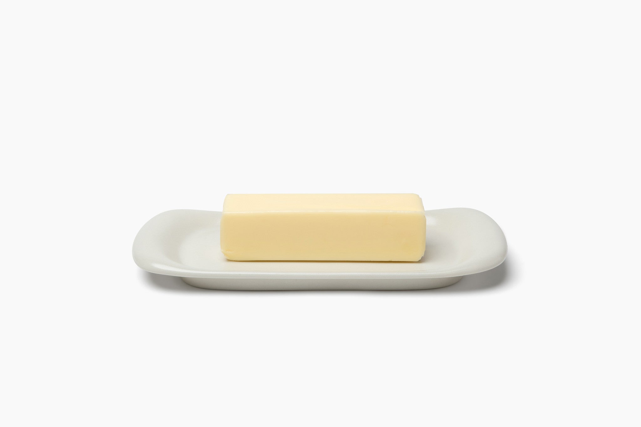 Studio Coupe Ceramic Butter Dish | Matte White