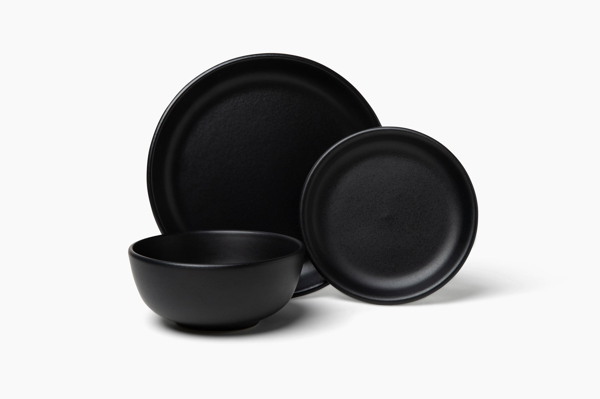 HF Coors Studio Coupe Matte Black Salad Plate - American-made ceramic dinnerware, Tucson Arizona