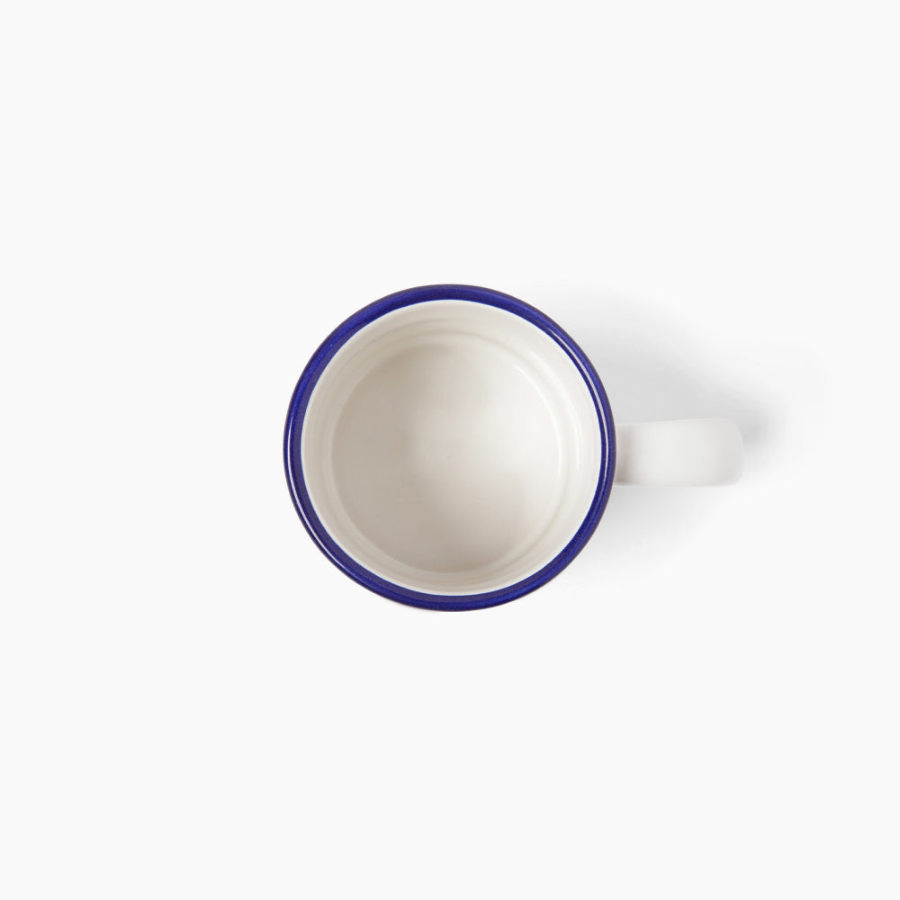 Mug Set - Set of 4 - White & Blue & Green | Bella Flora