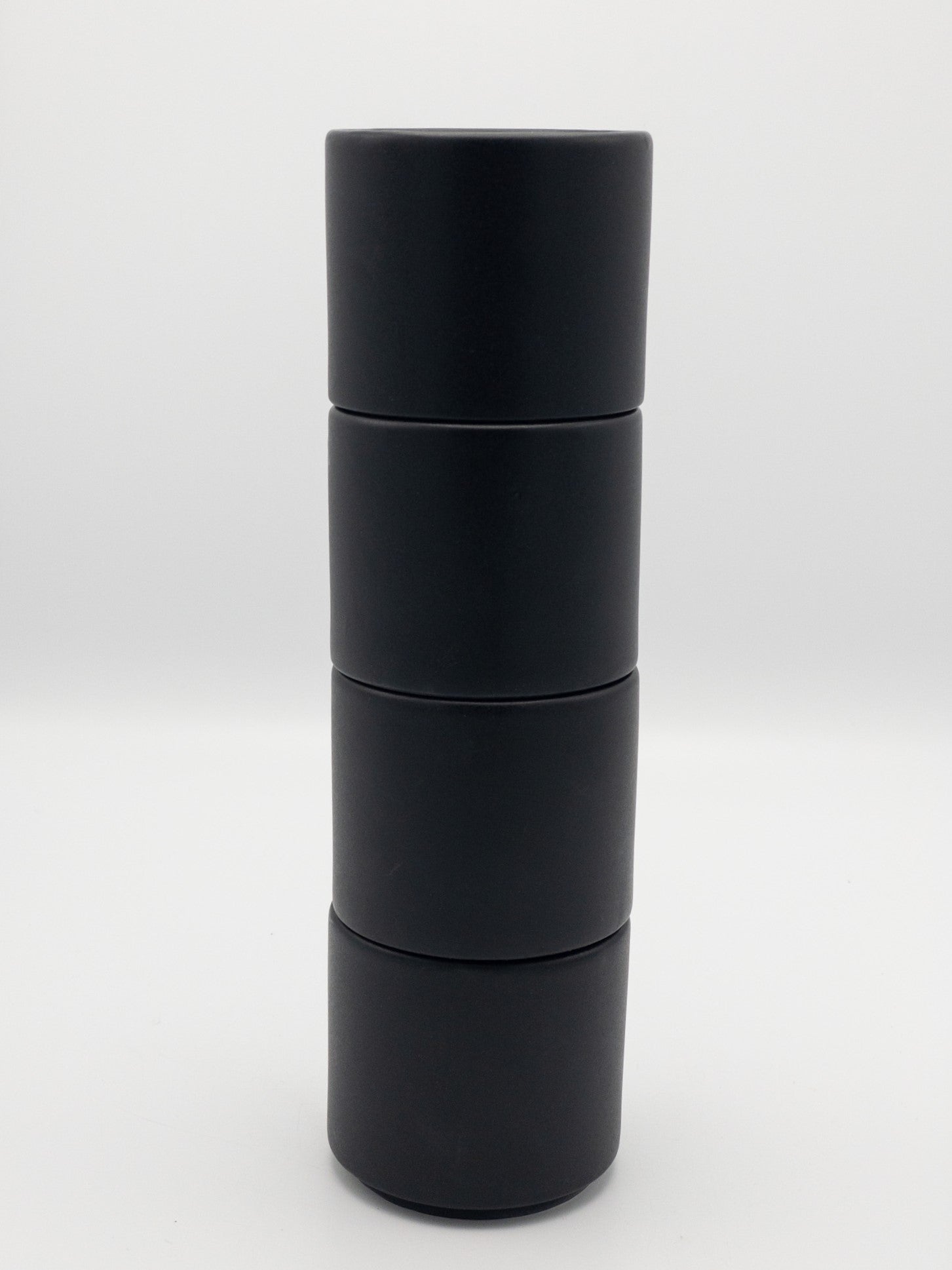 American Modern Latte Mugs – Set of 4 – Matte Black