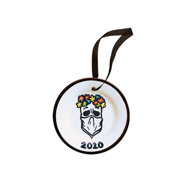 Ornament - COVID Mask Flowers | Day of the Dead
