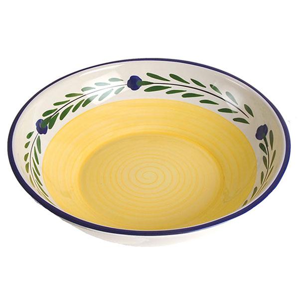 Extra Large Serving Bowl - White & Yellow & Blue & Green | Bella Flora
