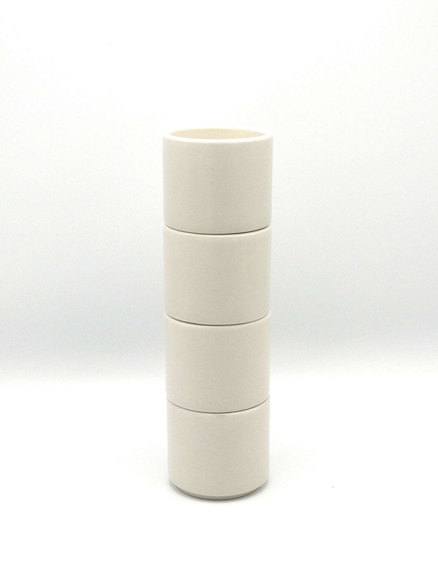 American Modern Latte Mugs – Set of 4 – Matte White