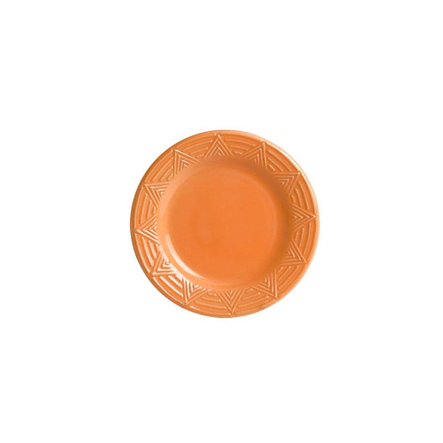 Dessert Plate Set - Set of 4 - Orange | Aztec Pattern