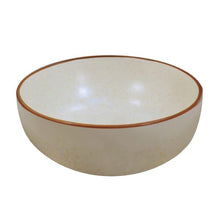 Load image into Gallery viewer, Serving Bowl - Beige with Brown | Della Terra
