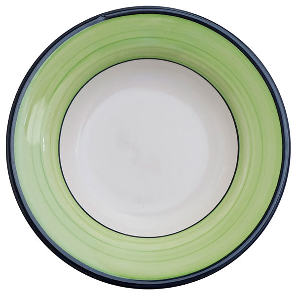 Spree Lime Rimmed Soup Bowl - Set of 4