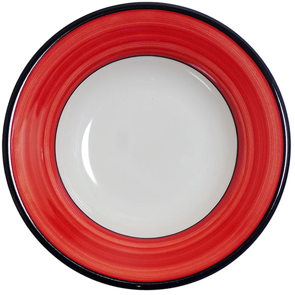 Spree Red Rimmed Soup Bowl - Set of 4