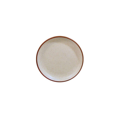 Sample plate beige with brown della terra