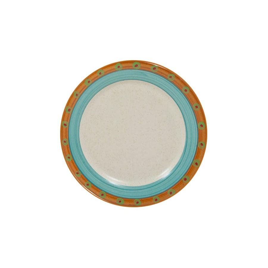 Salad Plate Set - Set of 4 - Turquoise & Burnt Orange | Sedona