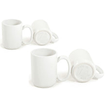 Load image into Gallery viewer, Mug set set of 4 white solid color 15 oz
