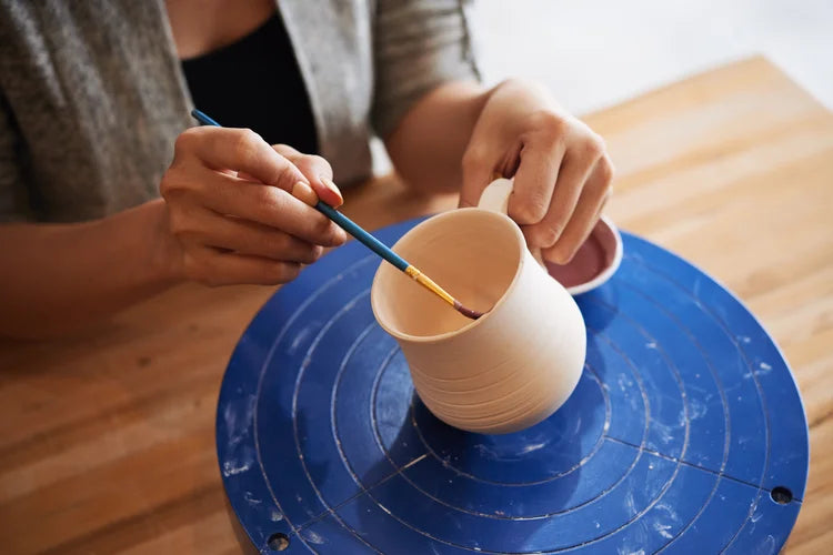 hand painted ceramic tableware 