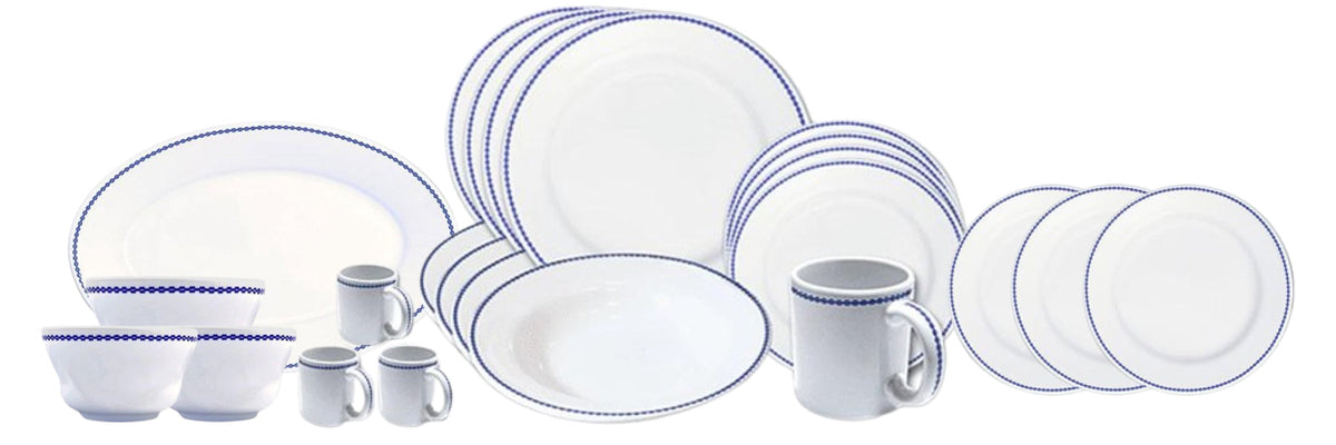 HF Coors Blue Chain ceramic dinnerware