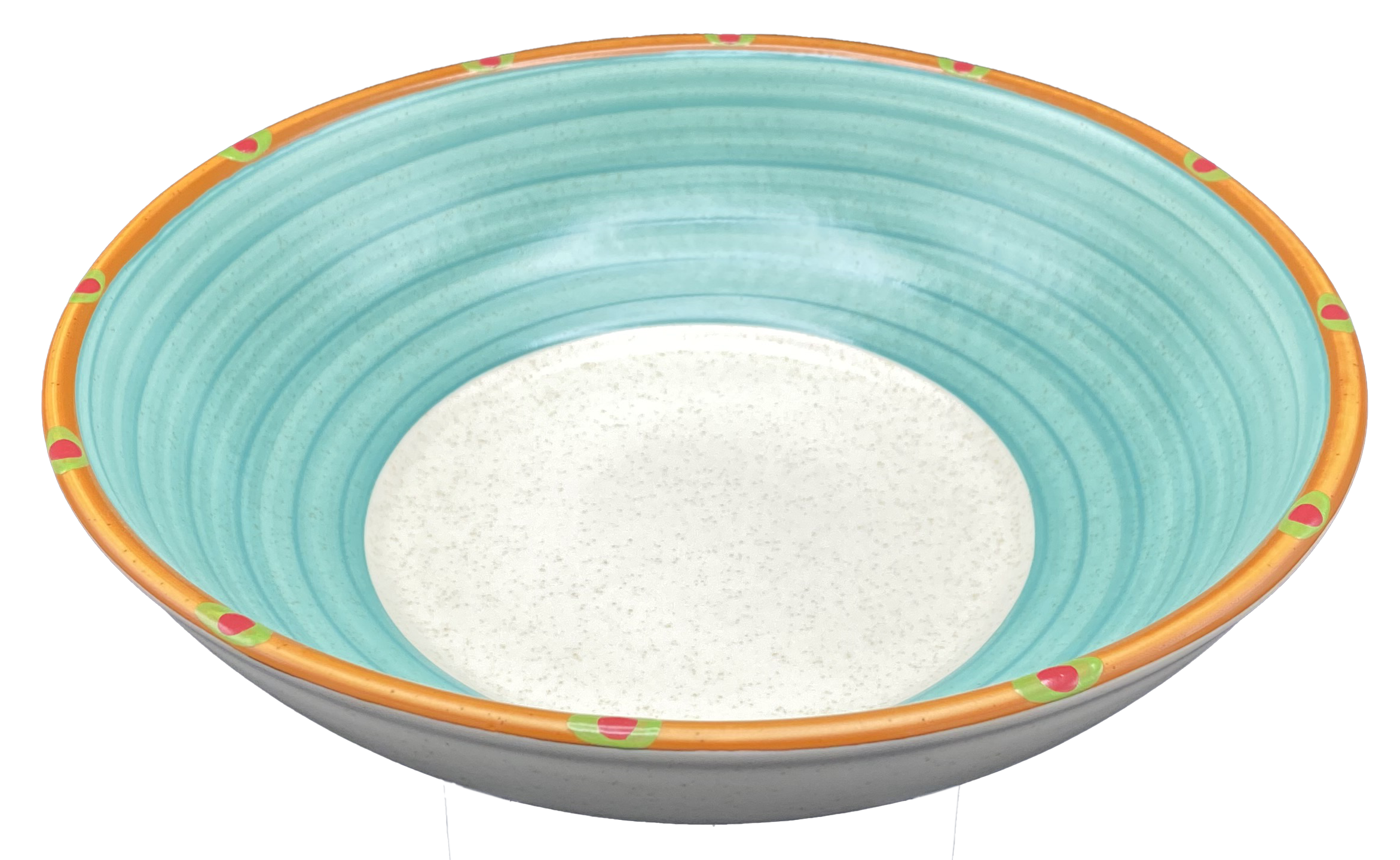 Extra Large Serving Bowl - Turquoise & Burnt Orange | Sedona