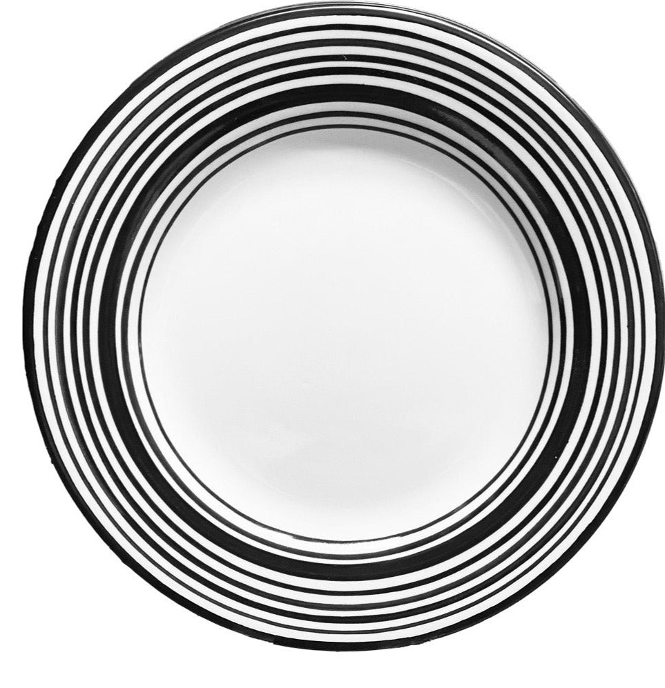SAMPLE Plate - White & Black | Tuxedo 7" Diameter