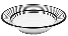 Load image into Gallery viewer, Rimmed Soup Bowl Set - Set of 4 - White &amp; Black | Tuxedo 12 oz, 9″ diameter
