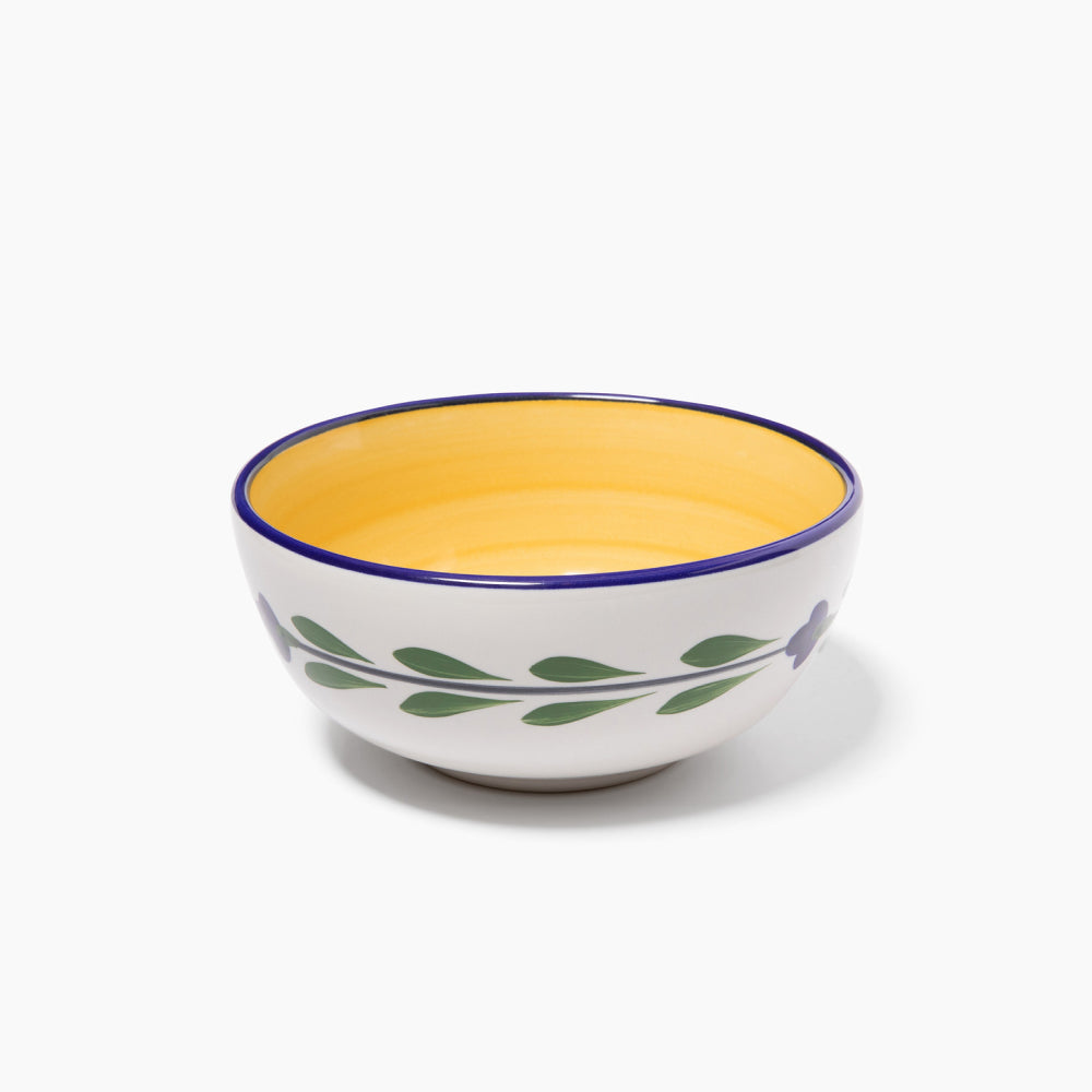Cereal Bowl Set - Set of 4 - White & Yellow & Blue & Green | Bella Flora