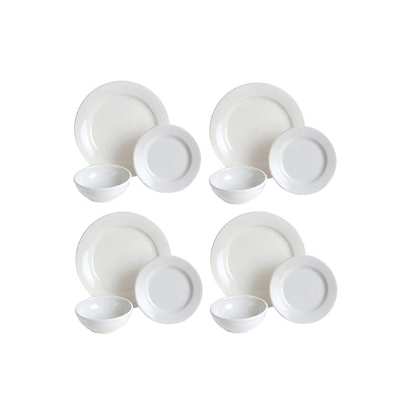 Dinnerware Set - 12 piece - White | American White