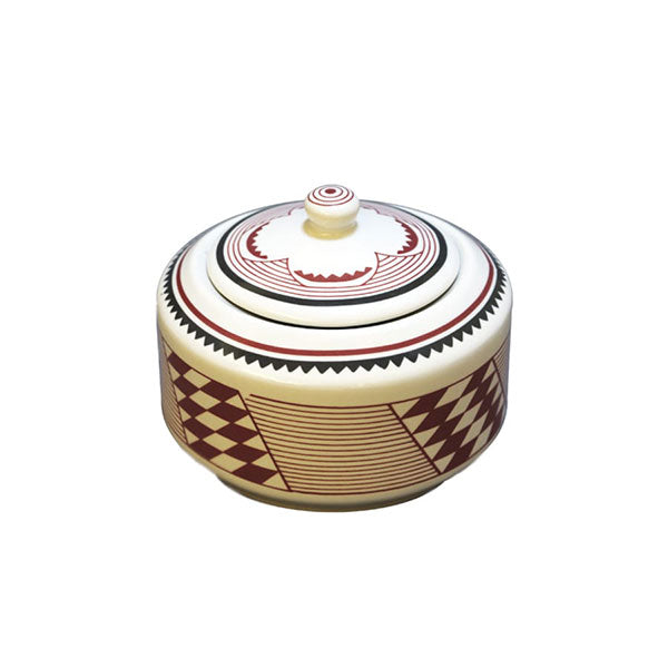 Sugar Bowl - Mimbreño White & Maroon | Mimbreño