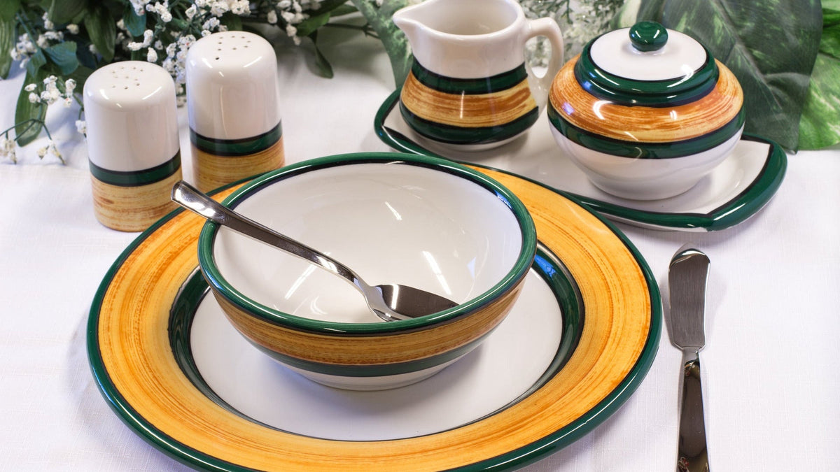 HF Coors Terra Patina dinnerware place setting