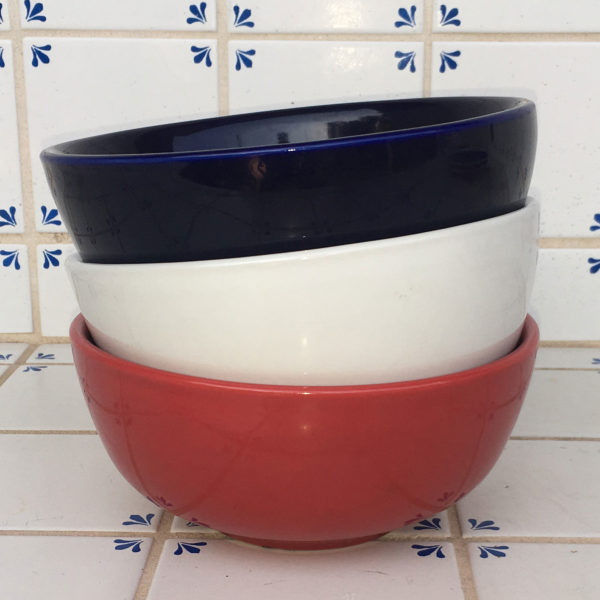 Bowl Set - Set of 3 - Red & White & Blue | Tripler Bowl Set