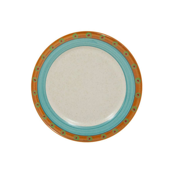 Dinner Plate Set - Set of 4 - Turquoise & Burnt Orange | Sedona