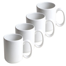 Load image into Gallery viewer, Mug Set -Set of 4 - American White | Solid Color 15 oz
