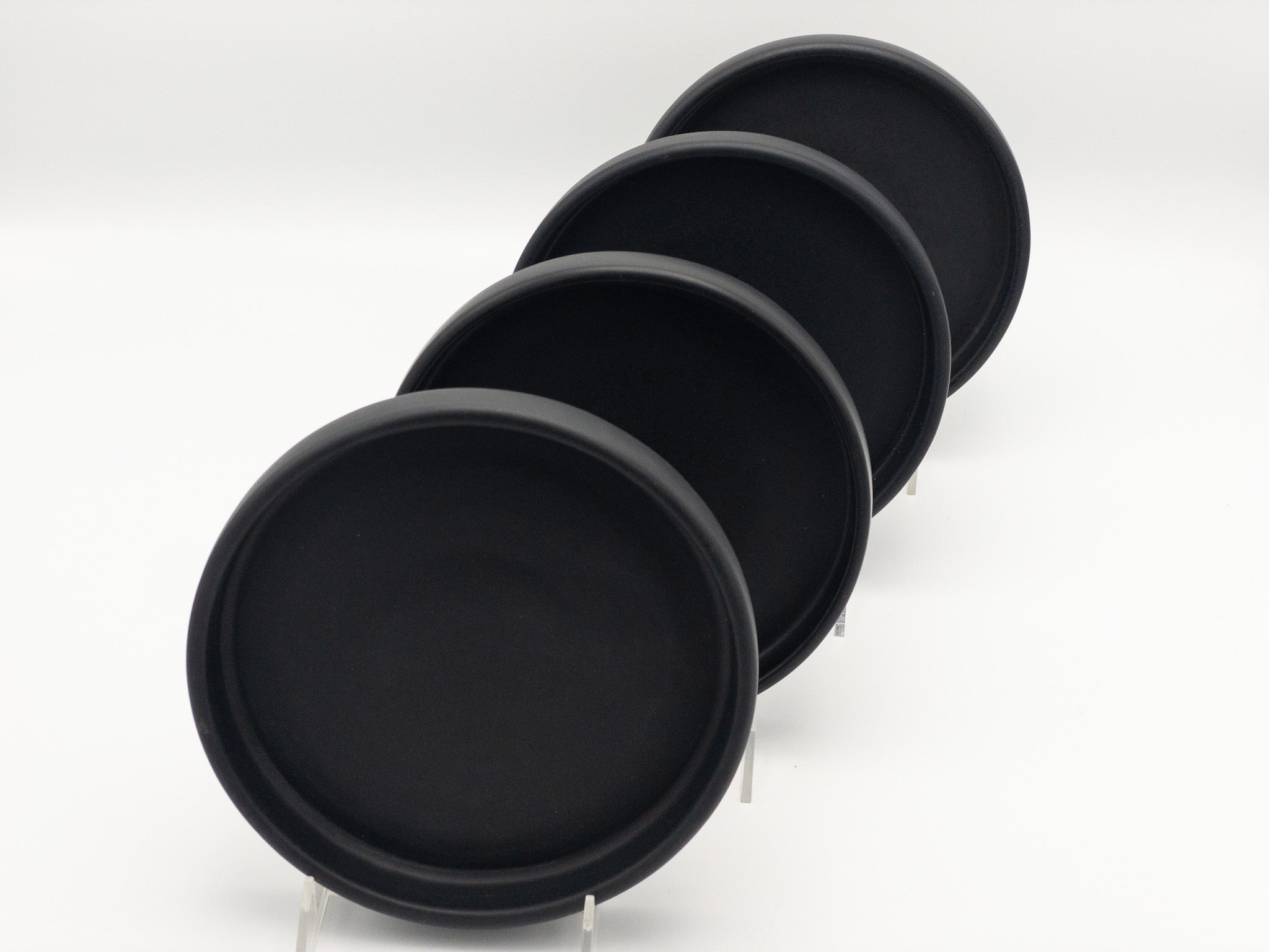 American Modern Salad Plate Set - Set of 4 - Matte Black