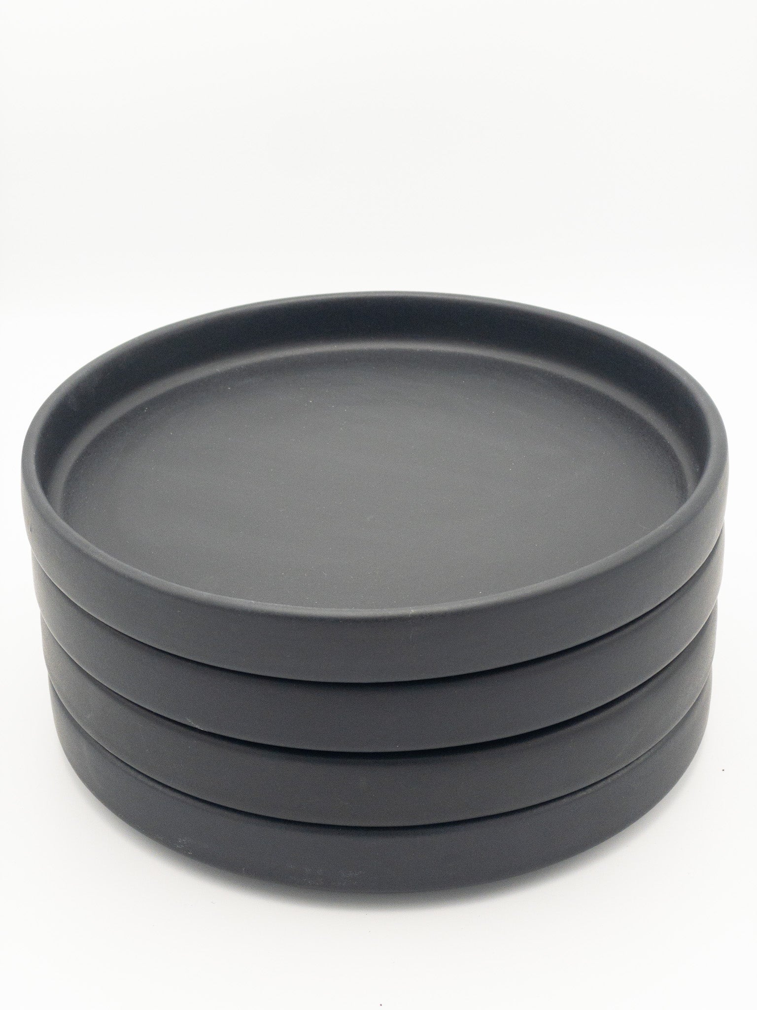 American Modern Dinner Plate Set - Set of 4 - Matte Black