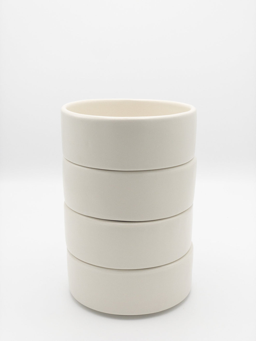 American Modern Entrée Bowl – Set of 4 – Matte White