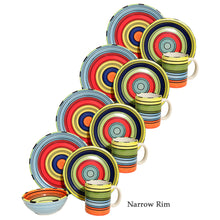 Load image into Gallery viewer, Dinnerware Set - 16 piece -Colorful Striped | Acapulco
