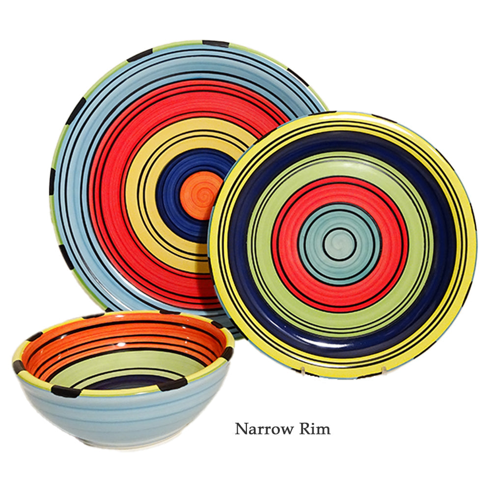 Dinnerware Set - 3 piece -Colorful Striped | Acapulco
