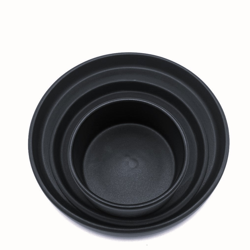 American Modern Dinnerware Set - 3 piece - Matte Black