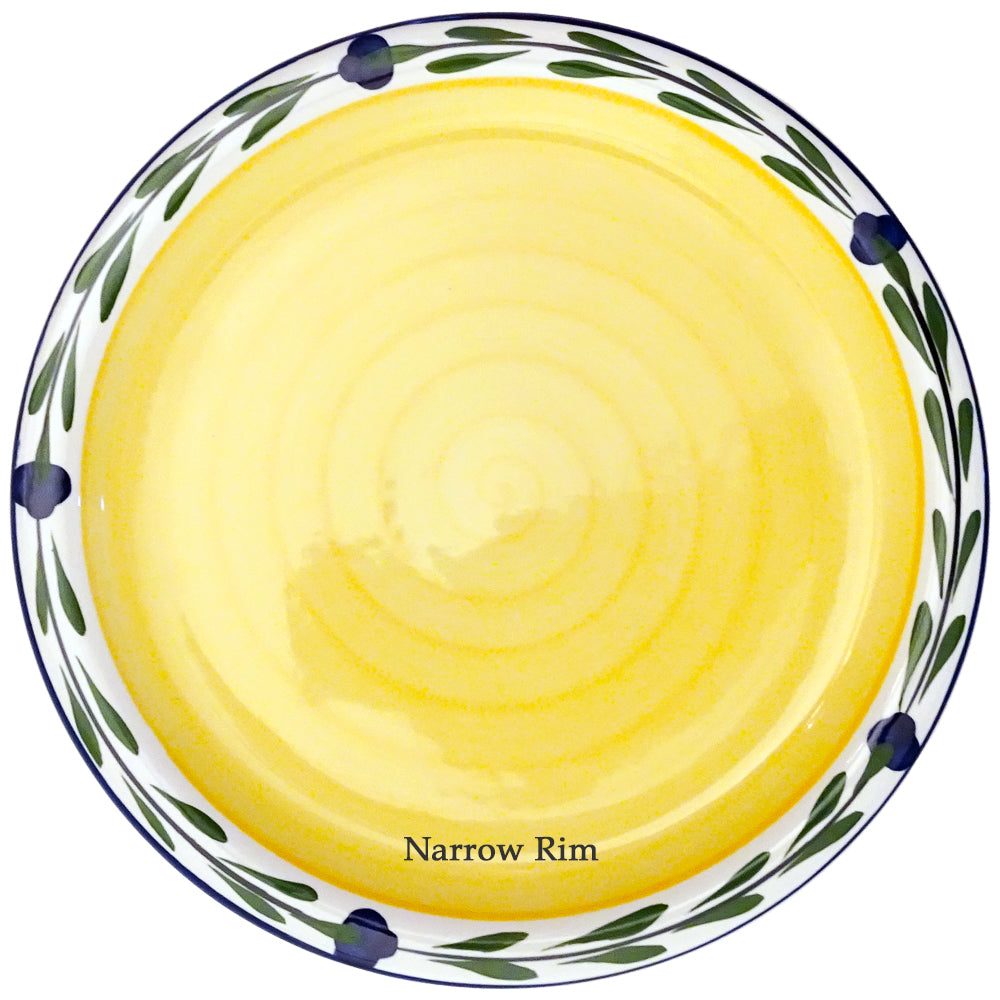 Salad Plate Set - Set of 4 - White & Yellow & Blue & Green | Bella Flora