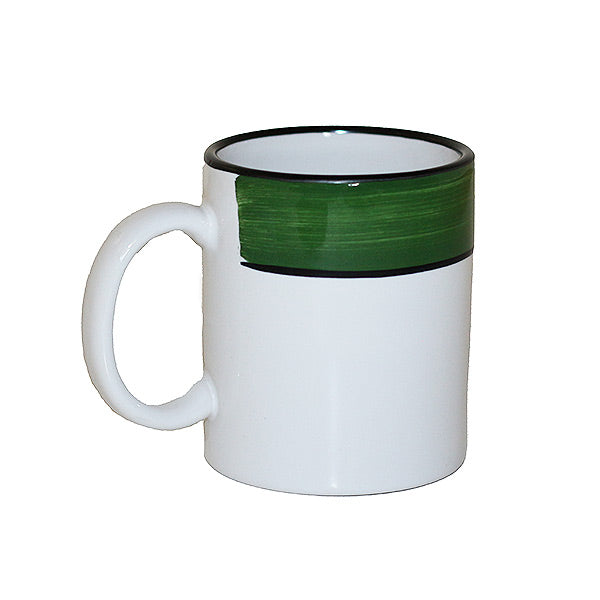 Mug - White & Green | Holiday Spree Pattern