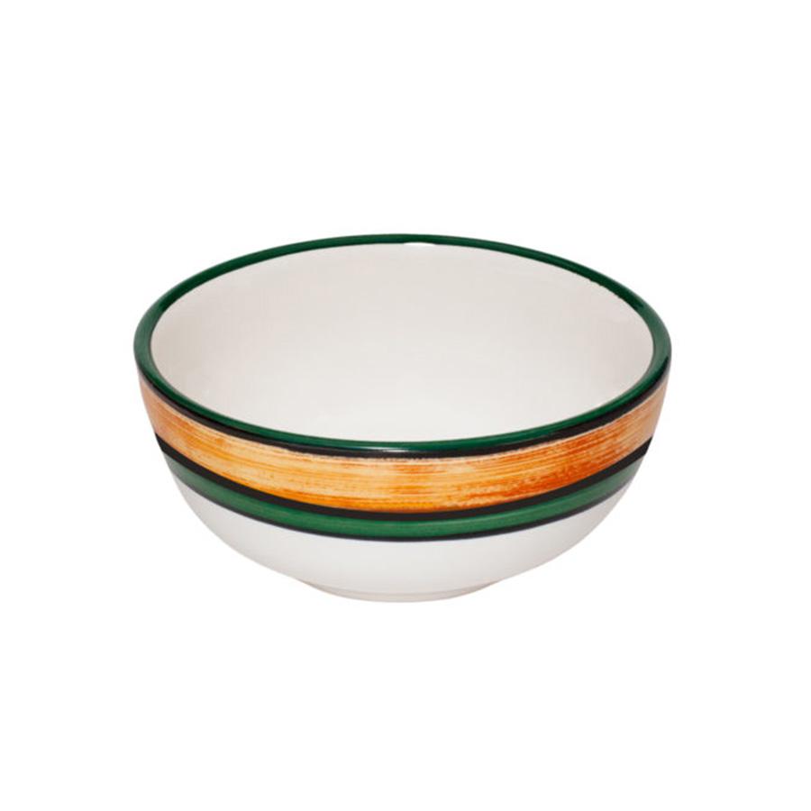 Bowl set set of 4 brown green terra patina