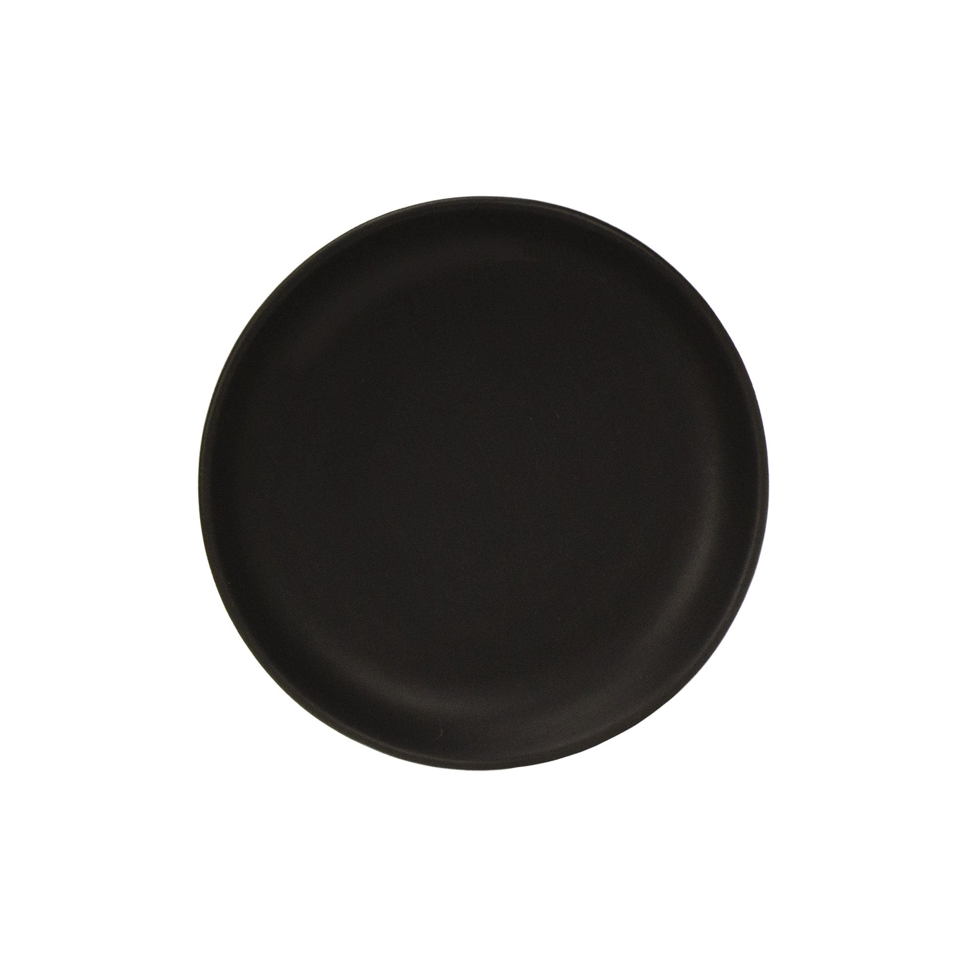 Couped salad plate set set of 4 matte black matte black