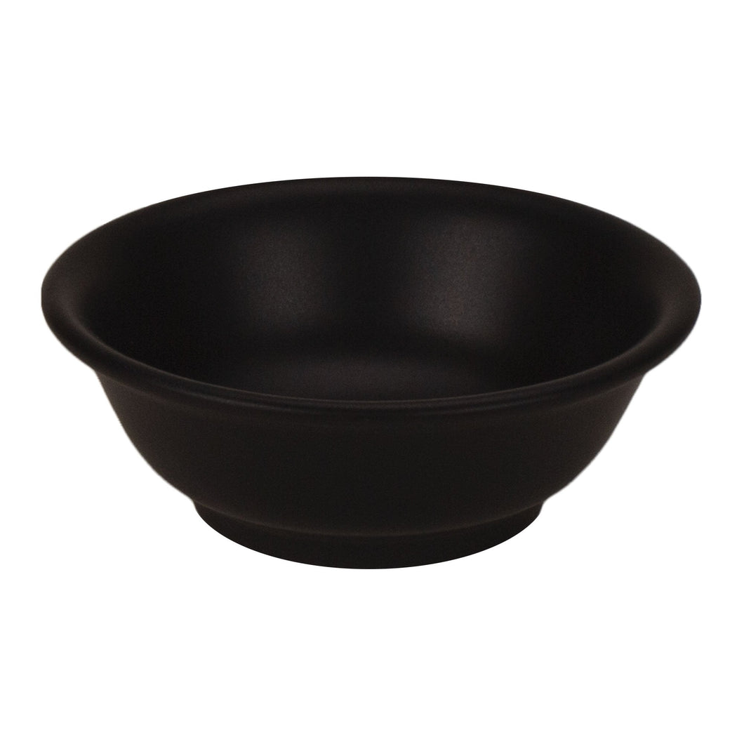 Footed serving bowl matte black matte black