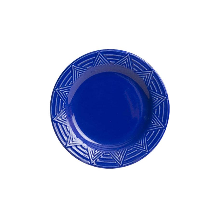Salad Plate Set - Set of 4 - Blue | Aztec Pattern