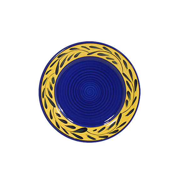 Salad Plate Set - Set of 4 - Blue & Yellow | Country French