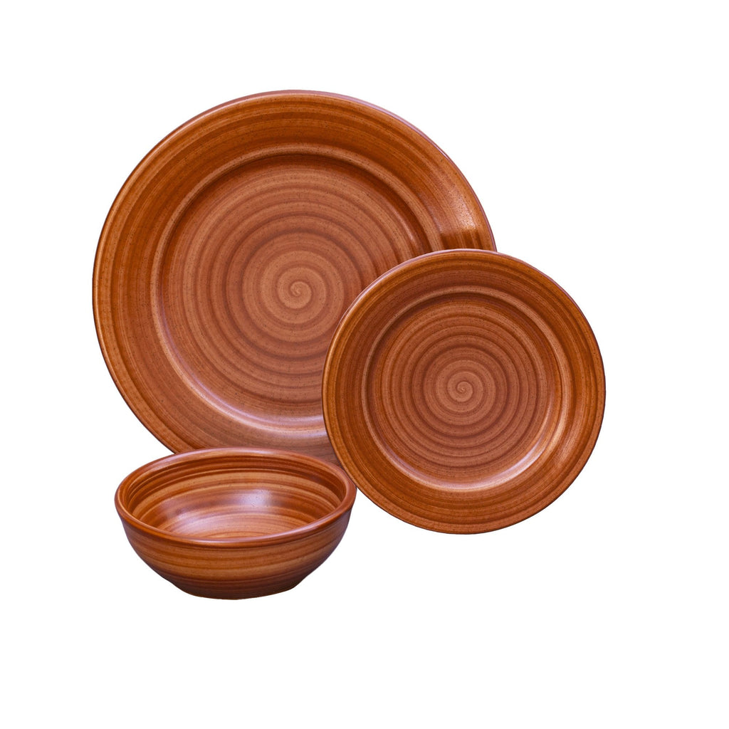 Dinnerware Set - 3 piece -Brown | Brownstone