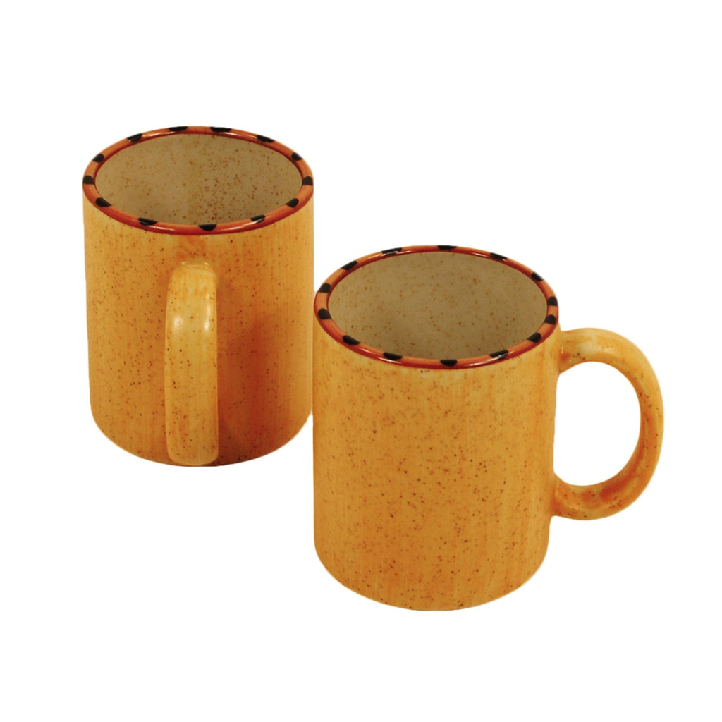 Mug set set of 4 brown burnt orange aurora