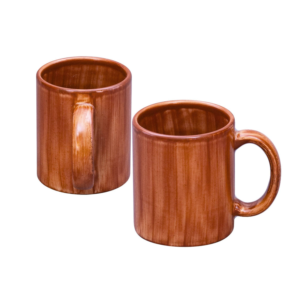 Mug set set of 4 brown brownstone