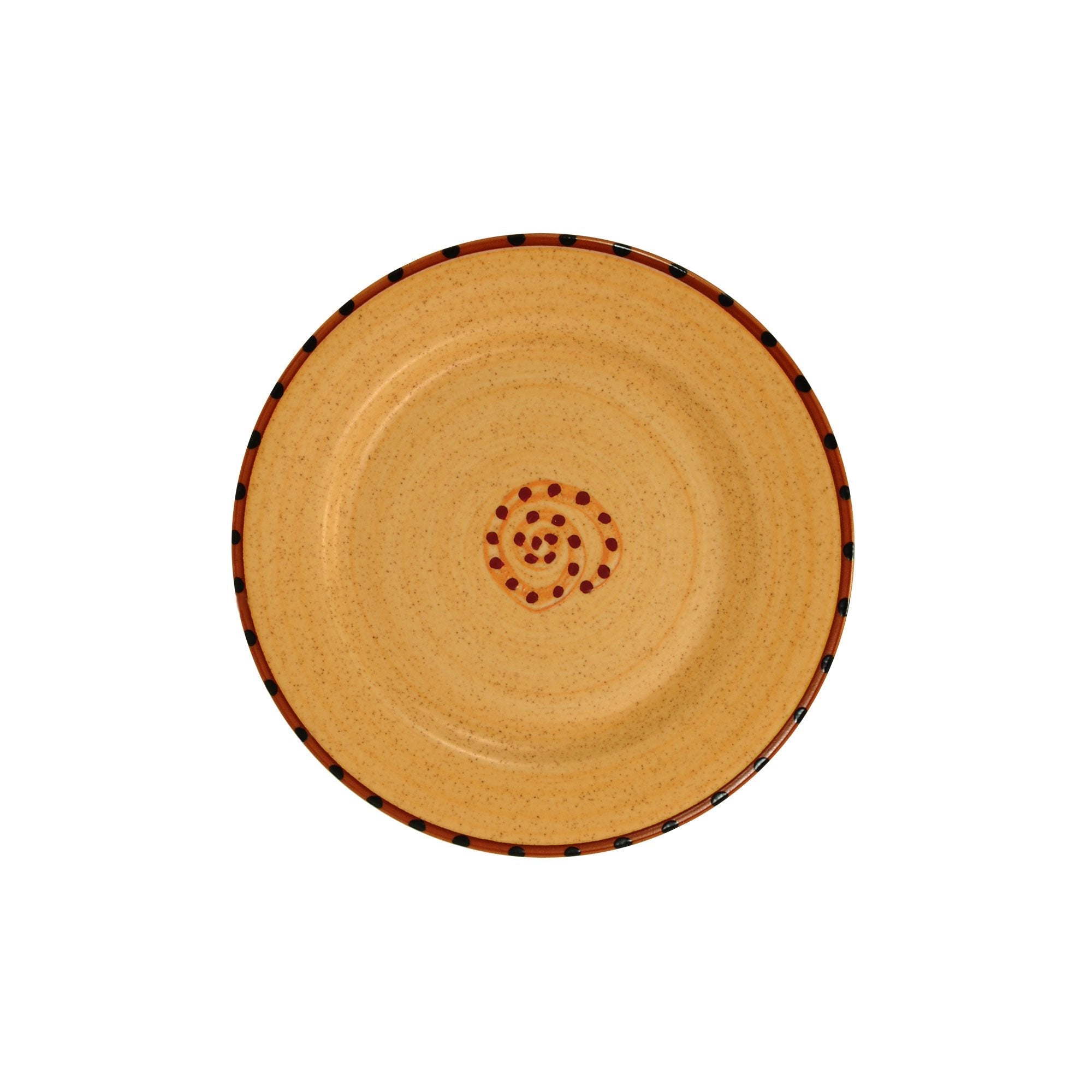 Salad plate set set of 4 brown burnt orange aurora