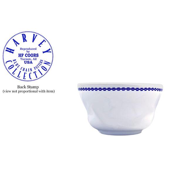 Bouilon cup white blue fred harvey blue chain