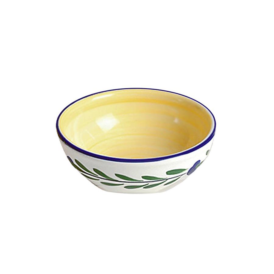Cereal bowl set set of 4 white yellow blue green bella flora